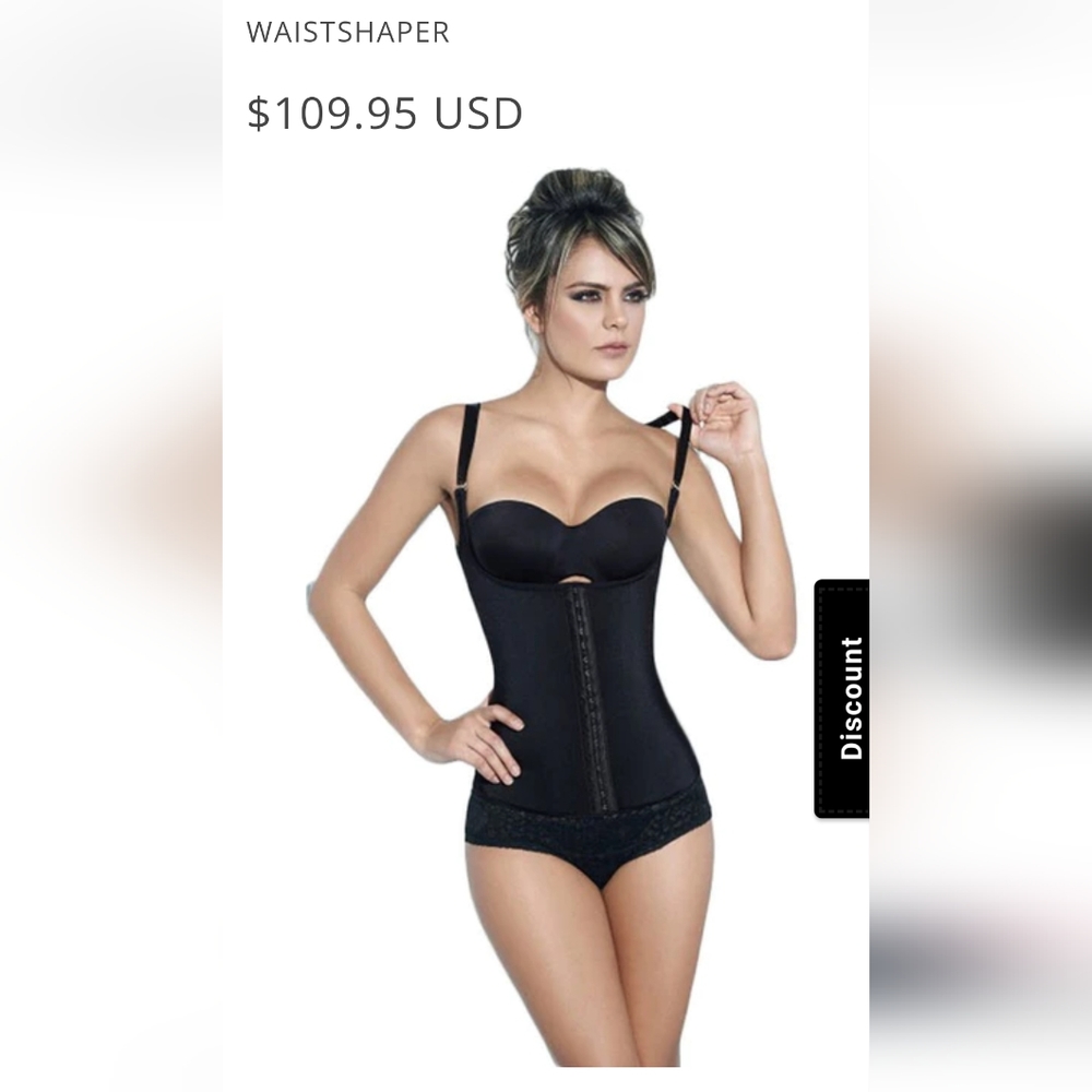 WAIST SHAPERZ SEMI VEST BLACK LATEX WAIST TRAINER